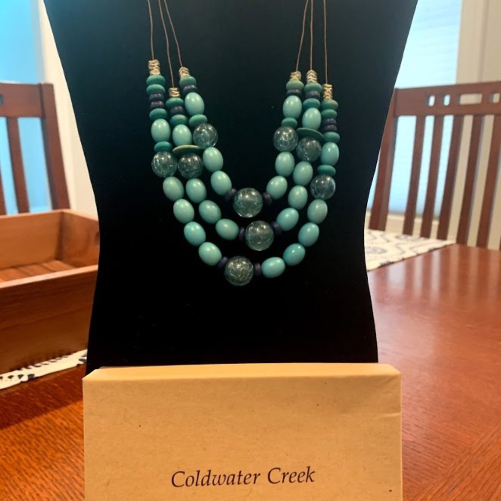 Coldwater Creek Multi Strand Beaded Necklace 18in